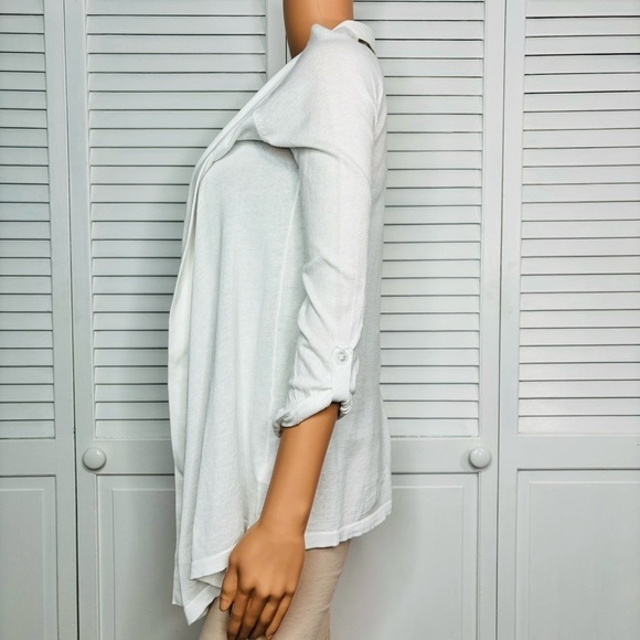 2/$25 EXPRESS White Open Front Lightweight Cardigan Size Medium - Picture 4 of 8